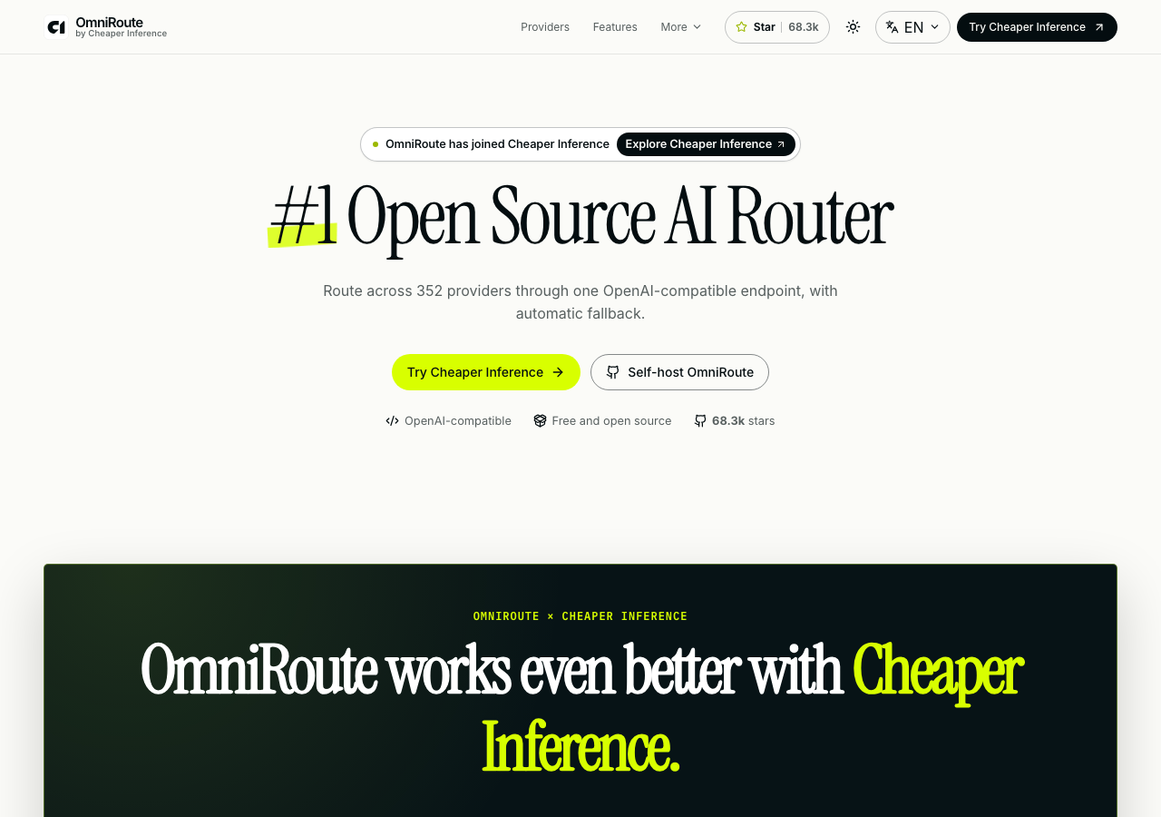 omniroute.online in the browser during the run