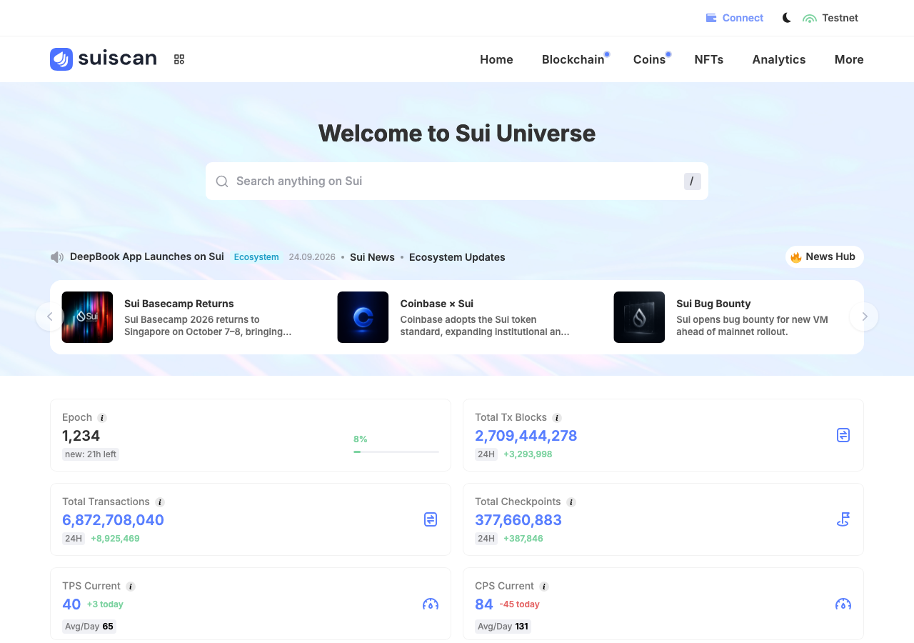 suiscan.xyz in the browser during the run
