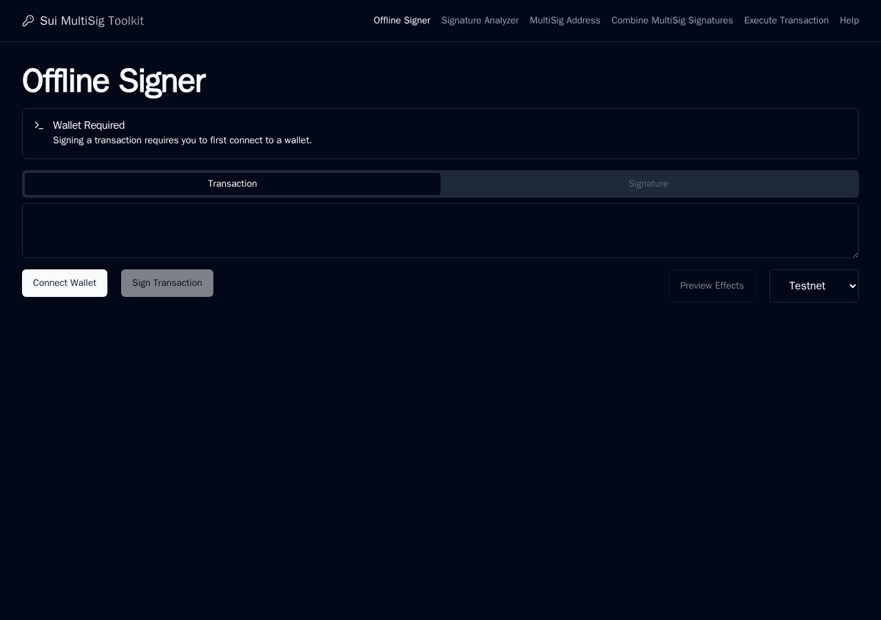 multisig-toolkit.mystenlabs.com in the browser during the run